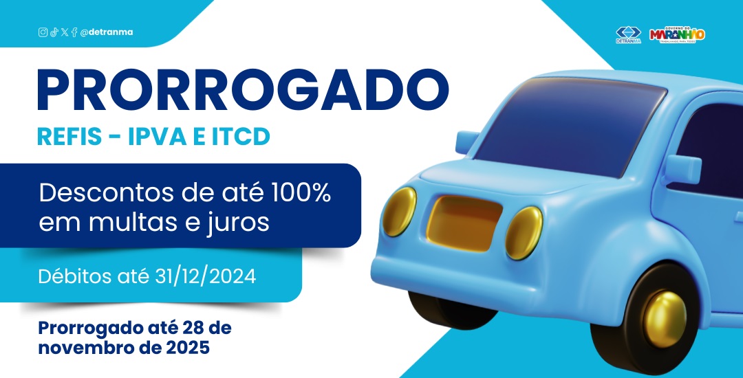 Refis 2025 para IPVA e ITCD é prorrogado para até o dia 28 de novembro